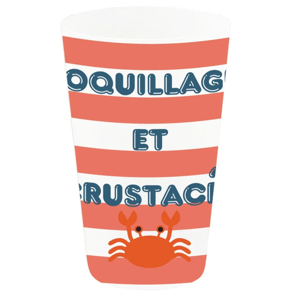 GOBELET RÉUTILISABLE PP COQUILLAGES CRUSTACÉS 25CL