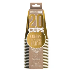 20 GOBELETS AMÉRICAIN CARTON 53CL OR