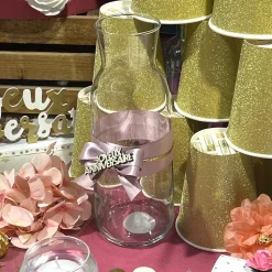 10 GOBELETS AMÉRICAIN CARTON 53CL OR PAILLETÉ