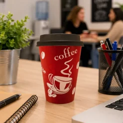 8 GOBELETS À CAFÉ AVEC COUVERCLE 35 CL