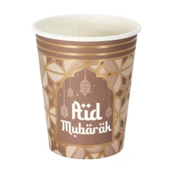 6 GOBELETS CARTON AÏD MUBARAK DÉCO ORIENTAL 20CL