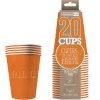 20 GOBELETS CARTON AMÉRICAIN 53CL ORANGE