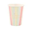 8 GOBELETS CARTON ANNIVERSAIRE PASTEL PARTY 25CL