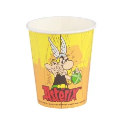 8 GOBELETS CARTON ASTÉRIX POTION 25CL JAUNE