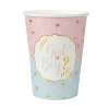 10 GOBELETS CARTON BABY GENDER 27CL BICOLORE