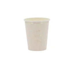 8 GOBELETS CARTON BAPTÊME OR 255ML LIN