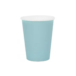 10 GOBELETS CARTON BIO 25CL BLEU CLAIR