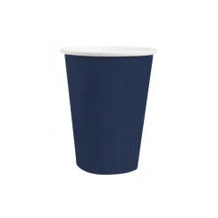 10 GOBELETS CARTON BIO 25CL BLEU MARINE