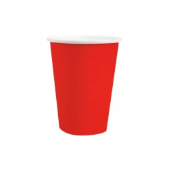 10 GOBELETS CARTON BIO 25CL ROUGE