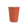 10 GOBELETS CARTON BIO 25CL ROUGE BRIQUE