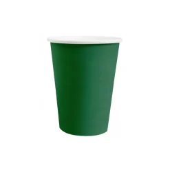 10 GOBELETS CARTON BIO 25CL VERT FONÇÉ