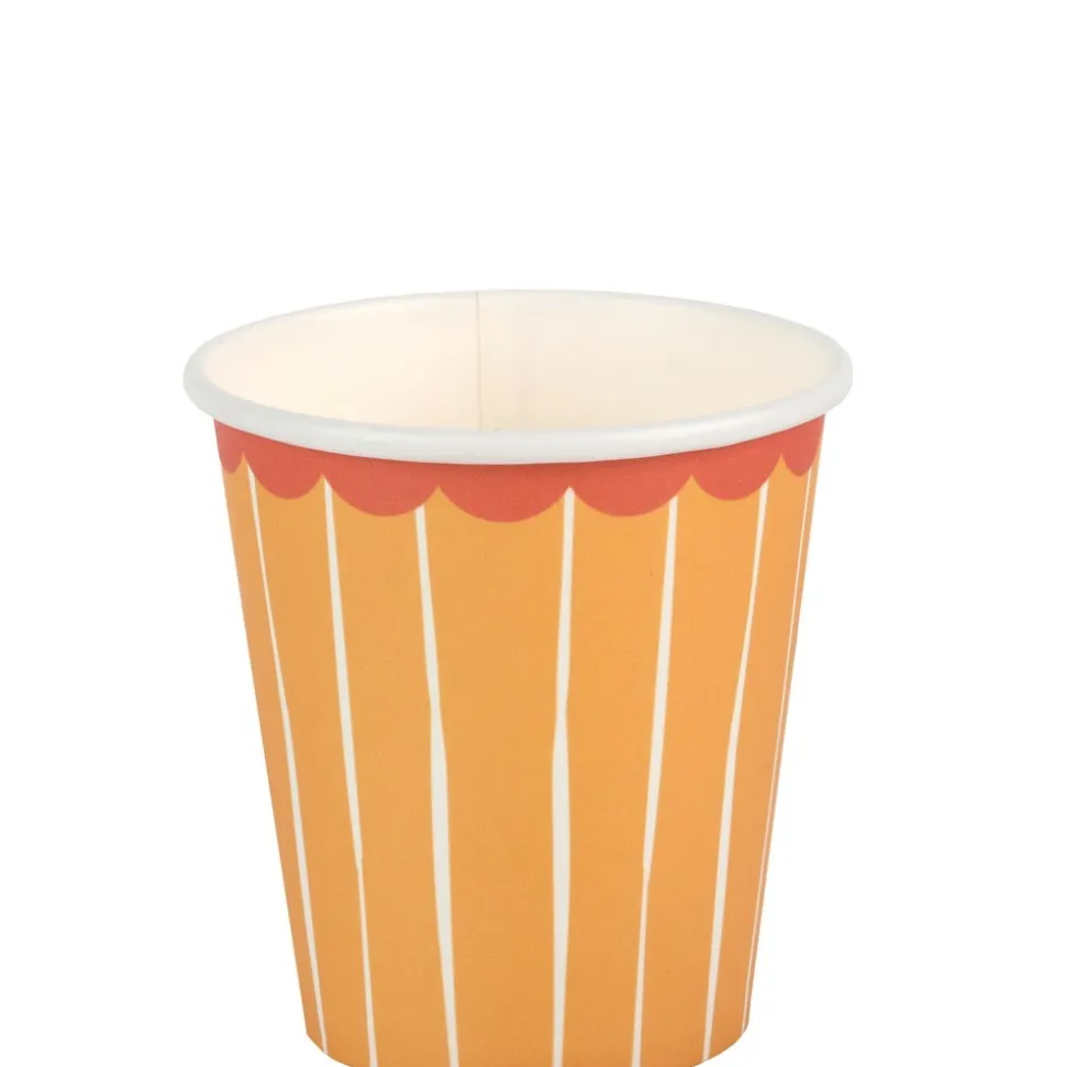 10 GOBELETS CARTON CAFÉ DOLCE VITA ÉTÉ 9CL JAUNE