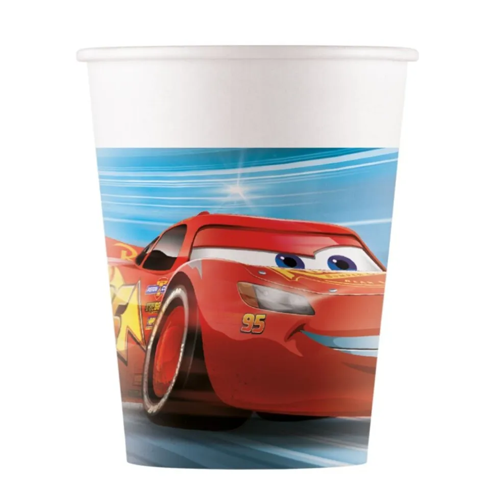 8 GOBELETS CARTON CARS VICTORY IS MINE 25CL