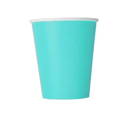 8 GOBELETS CARTON 25CL BLEU CIEL