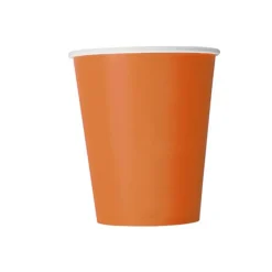 8 GOBELETS CARTON 25CL ORANGE