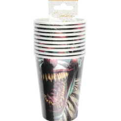 10 GOBELETS CARTON CLOWN TUEUR 27CL
