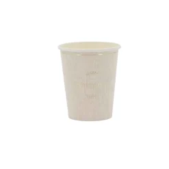8 GOBELETS CARTON COMMUNION OR LAURIER 255ML LIN