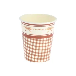 8 GOBELETS CARTON COTTAGE 255ML AUBURN CRÈME