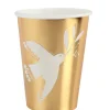 6 GOBELETS CARTON CÉRÉMONIE BIRDY 27CL OR