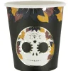 8 GOBELETS CARTON FESTONNÉS JOUR DES MORTS 20CL