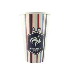 10 GOBELETS CARTON FFF FRANCE VINTAGE 45CL BLANC