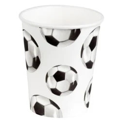 10 GOBELETS CARTON FOOTBALL VINTAGE 21CL BLANC