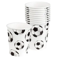 10 GOBELETS CARTON FOOTBALL VINTAGE 21CL BLANC