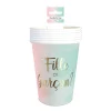 6 GOBELETS CARTON GENDER REVEAL 25CL BICOLORE
