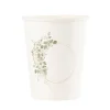 8 GOBELETS CARTON JARDIN BOTANIQUE 25CL SAUGE
