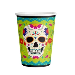 8 GOBELETS CARTON JOUR DES MORTS 25CL