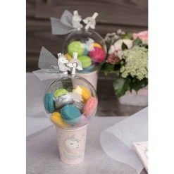 10 GOBELETS CARTON LICORNE ARC-EN-CIEL 27CL