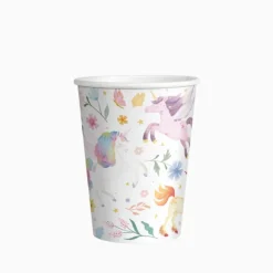 10 GOBELETS CARTON LICORNES MAGIQUES 27CL