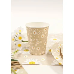 6 GOBELETS CARTON MARGUERITE 25CL NATURE
