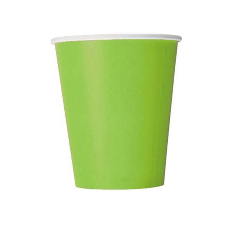 8 GOBELETS CARTON 250ML VERT PISTACHE