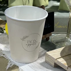 9 GOBELETS CARTON OLIVIER BON APPÉTIT 25CL VERT