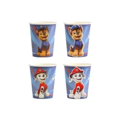 8 GOBELETS CARTON PAW PATROL HÉROS 3D 25CL BLEU