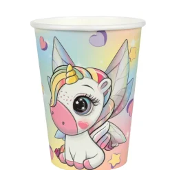 10 GOBELETS CARTON PETITE FÉE 27CL MULTICOLORE