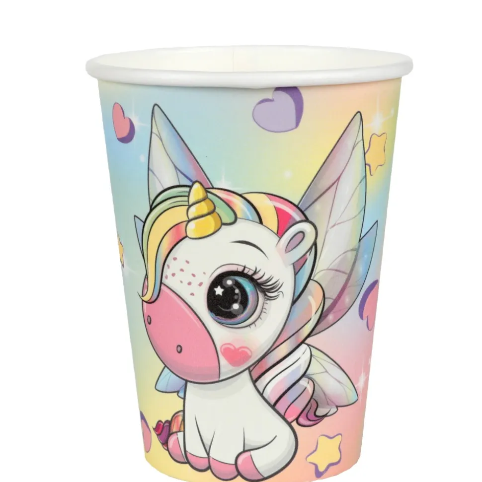 10 GOBELETS CARTON PETITE FÉE 27CL MULTICOLORE
