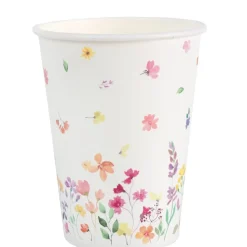 6 GOBELETS CARTON PRINTEMPS FLEURI 27CL