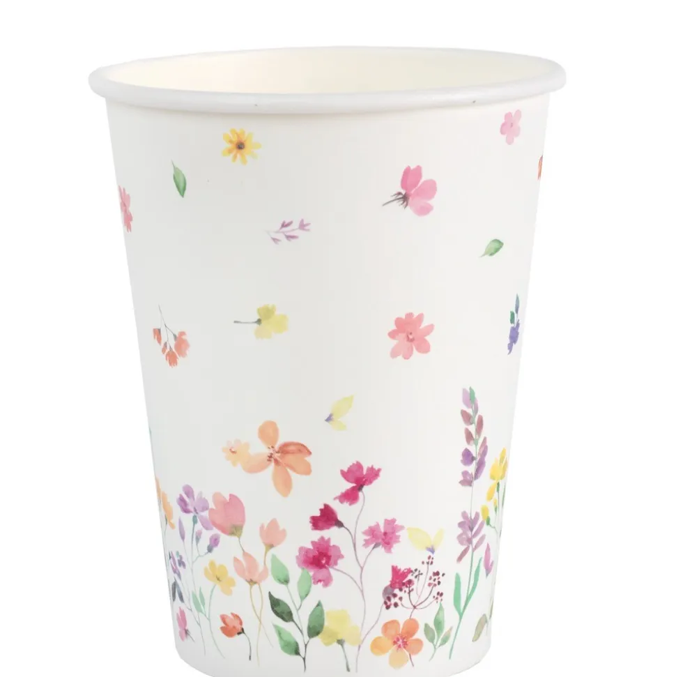 6 GOBELETS CARTON PRINTEMPS FLEURI 27CL