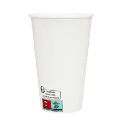 50 GOBELETS CARTON RECYCLABLE 35CL BLANC