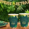 6 GOBELETS CARTON RETRAITE TROPICAL 25CL VERT