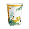8 GOBELETS CARTON SAFARI NATURE SAUVAGE 25CL