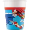 8 GOBELETS CARTON SONIC SPEED 20CL BLEU