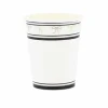 8 GOBELETS CARTON SUBLIME BLACK WHITE 255ML BLANC