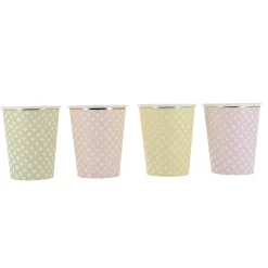 8 GOBELETS CARTON VICHY 25.5CL PASTEL