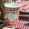 10 GOBELETS CARTON VICHY 27CL ROUGE