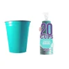 20 GOBELETS 53CL RÉUTILISABLES-TURQUOISE