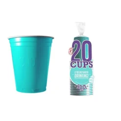 20 GOBELETS 53CL RÉUTILISABLES-TURQUOISE