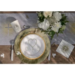10 GOBELETS COMMUNION CARTON 7.8X9.7CM BLANC OR
